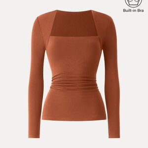 OGL ProWarm Angular Square Neck Side Ruched Brami - Color Is Autumn New w/tags